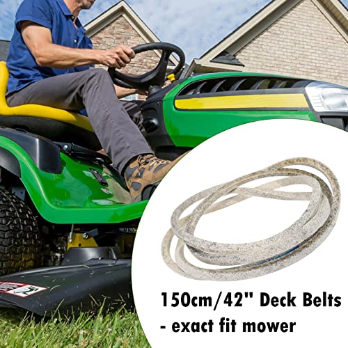 42 inch Lawn Mower Deck Belt Compatible with John Deere GX20072 & GY20570, Deck Drive Belt for L 100 130 1742 D100 D110 D120 D130 X110 X125 X145 E100 E110 E120