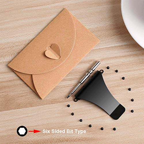 RFID Metal Wallet Repair Kit: Black Screwdriver Set