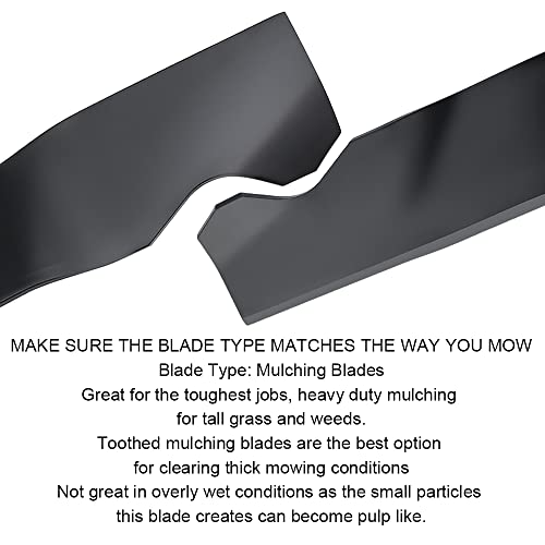 Grasscool 21 inch Mulching Blades for Troy Bilt MTD Cub Cadet Craftsman 942-0741A 742-0741 742-0741A 942-0741 21'' TB280ES TB240 TB130 TB230 TB210 TB110 TB220 TB320 Deck Lawn Mower (1 Pack)