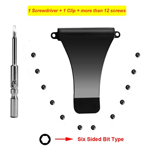 RFID Metal Wallet Repair Kit: Black Screwdriver Set