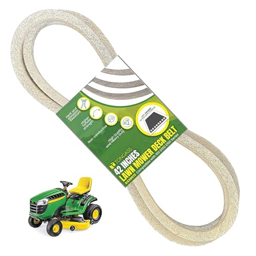 TonGass 42" Lawn Mower Deck Belt Compatible with John Deere Lawn Mower - Replaces Part Number GX20072 - Deck Drive Belt for Heavy-Duty Use - Compatible with 100 D100 E100 Series