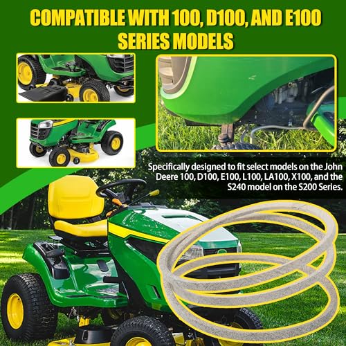 TonGass 42" Lawn Mower Deck Belt Compatible with John Deere Lawn Mower - Replaces Part Number GX20072 - Deck Drive Belt for Heavy-Duty Use - Compatible with 100 D100 E100 Series