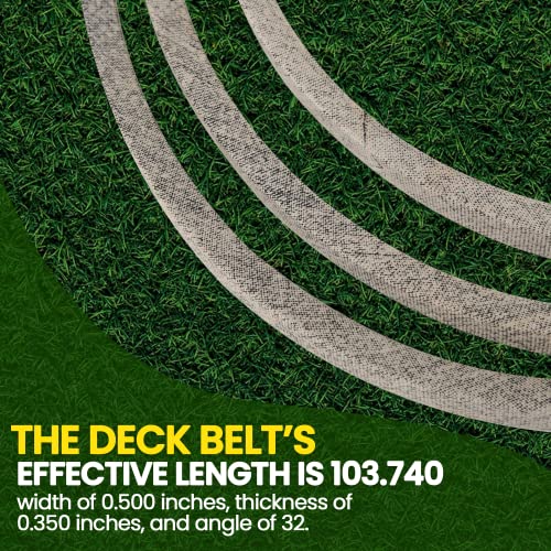TonGass 42" Lawn Mower Deck Belt Compatible with John Deere Lawn Mower - Replaces Part Number GX20072 - Deck Drive Belt for Heavy-Duty Use - Compatible with 100 D100 E100 Series