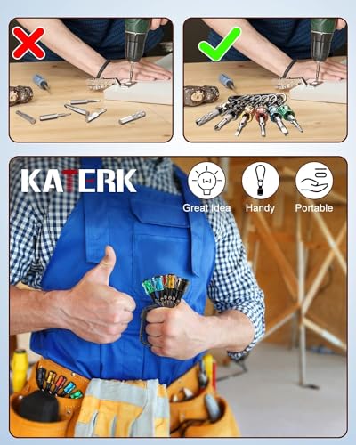 Push to Unlock Katerk 1/4" Hex Screwdriver Bit Holder