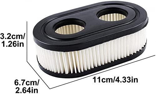 Briggs and Stratton Air Filter 593260 - Lawn Mower Air Cleaner Cartridge Filter for 798452,Series Engine 4247 5432 5432K 09P702 Mower Replacement Accessories (2pcs)