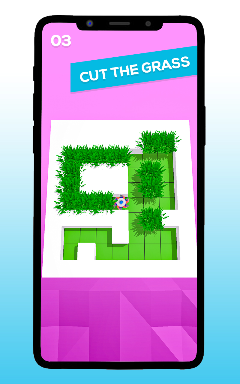 Grass Cutting Maze Puzzle! Cutter Grass Mowing Rush 3D - Cut Grass Lawn Mower Grass Cutting Maze Puzzle Game