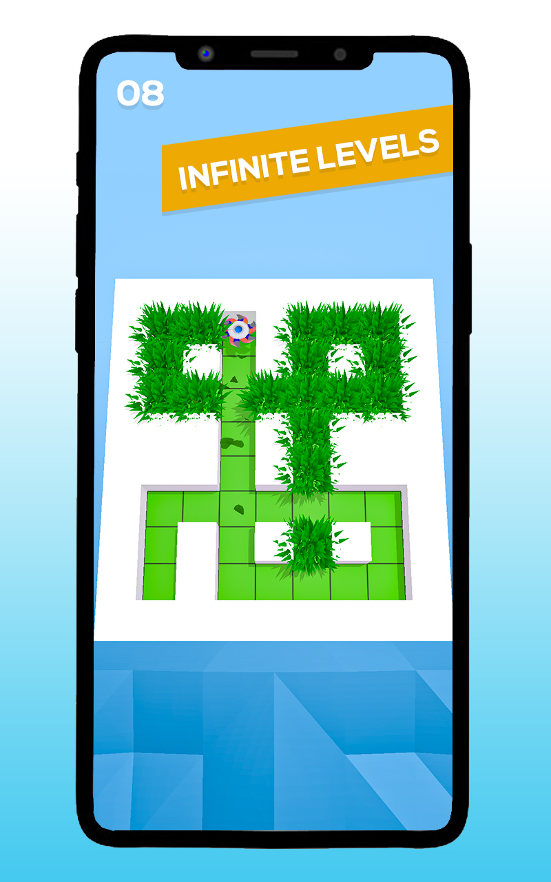 Grass Cutting Maze Puzzle! Cutter Grass Mowing Rush 3D - Cut Grass Lawn Mower Grass Cutting Maze Puzzle Game
