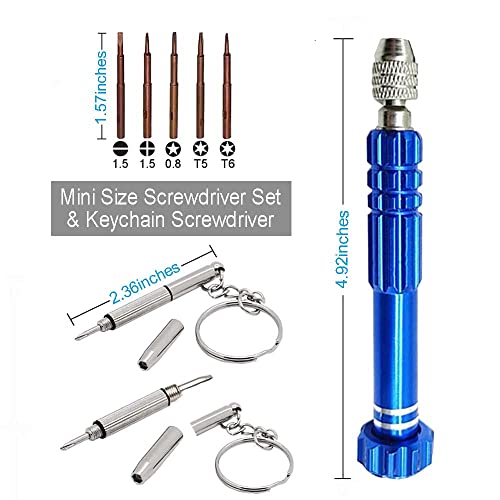 5-in-1 Eyeglass Repair Kit with Keychain Screwdriver