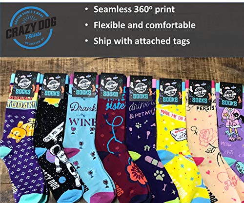 Crazy Dog T-Shirts Men's We Ride At Dawn Socks Funny Riding Lawn Mower Joke Footwear