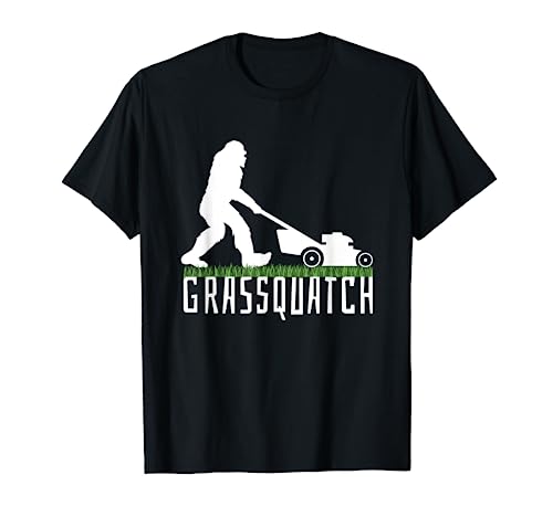Funny Lawn Mowing Shirt Grassquatch Bigfoot Lawn Mower T-Shirt