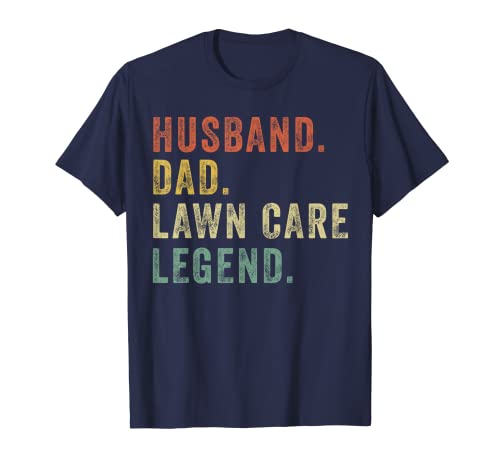 Lawn-Mowing Dad Lawn Care Legend Funny Mower Men's Gardening T-Shirt