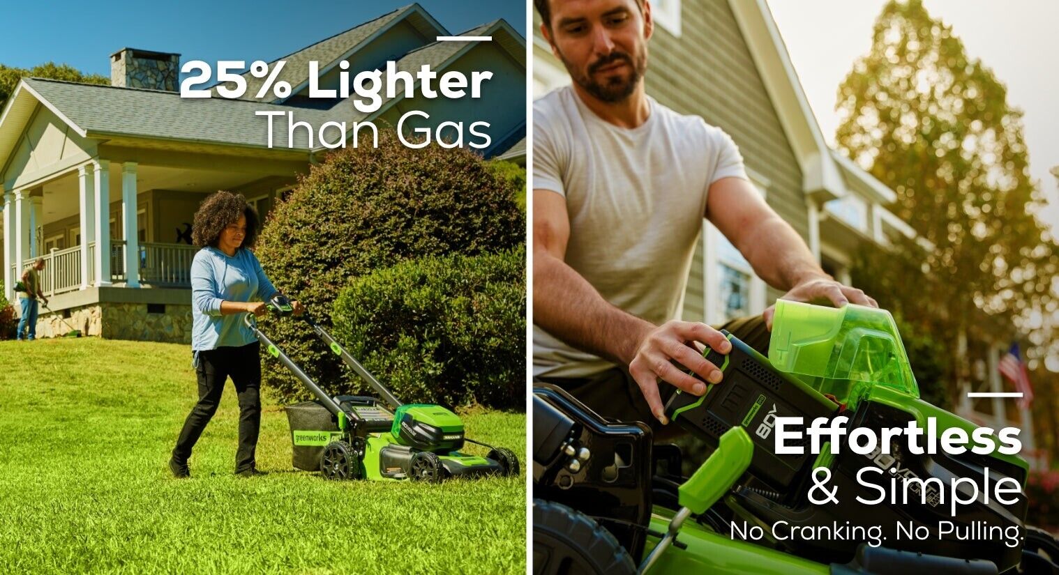 Greenworks 80V 21" Self-Propelled Mower with 4Ah 2Ah Battery & Charger (Renewed)