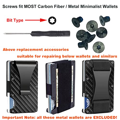 RFID Metal Wallet Repair Kit with Screwdriver and Screws