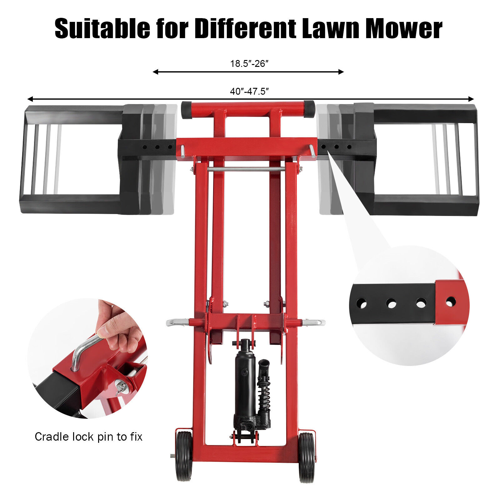 Lawn Mower Lift Jack for Tractors & Zero Turn Riding Lawn Mowers 500lb Capacity