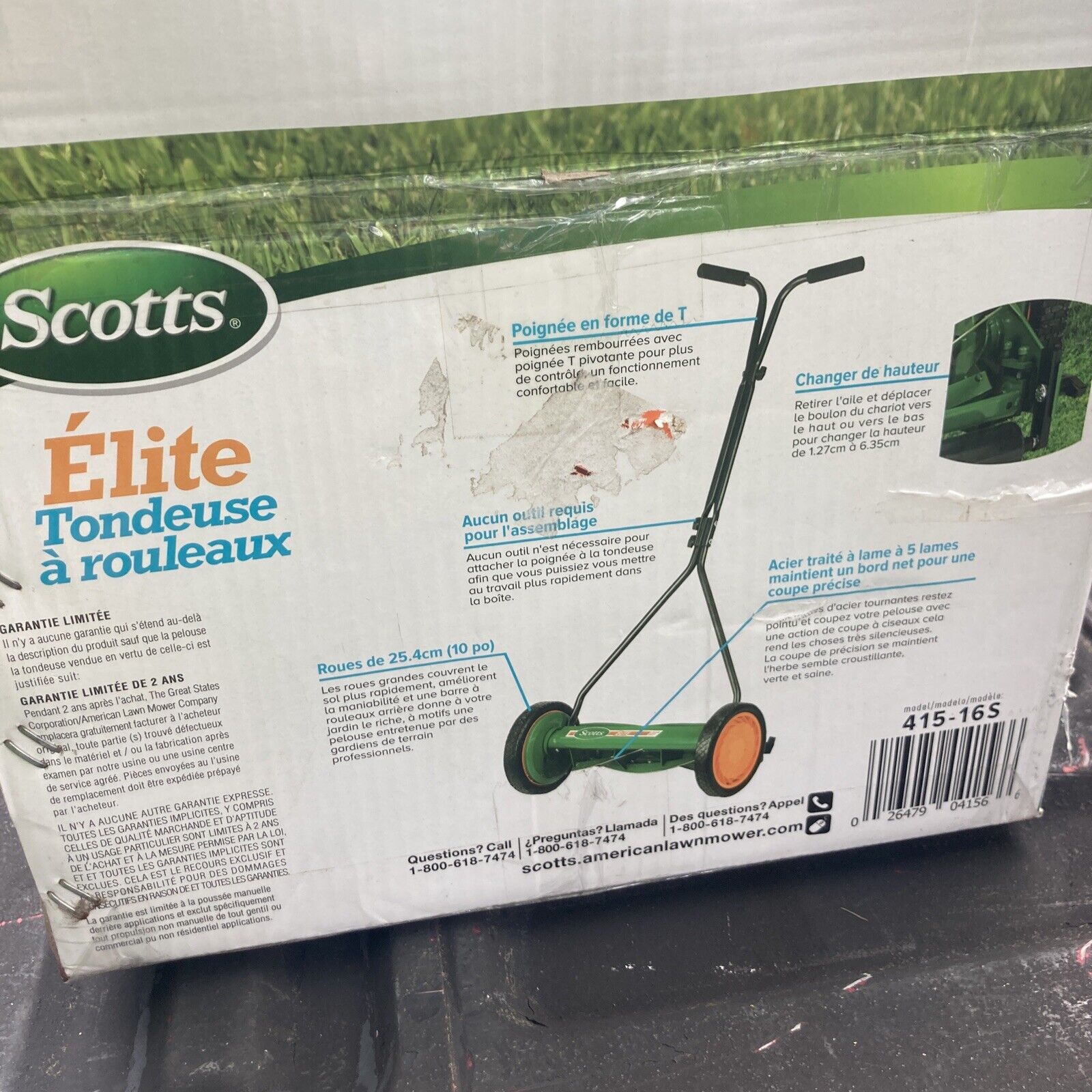 Scott's 16 in. Manual Walk Behind Push Reel Lawn Mower USED