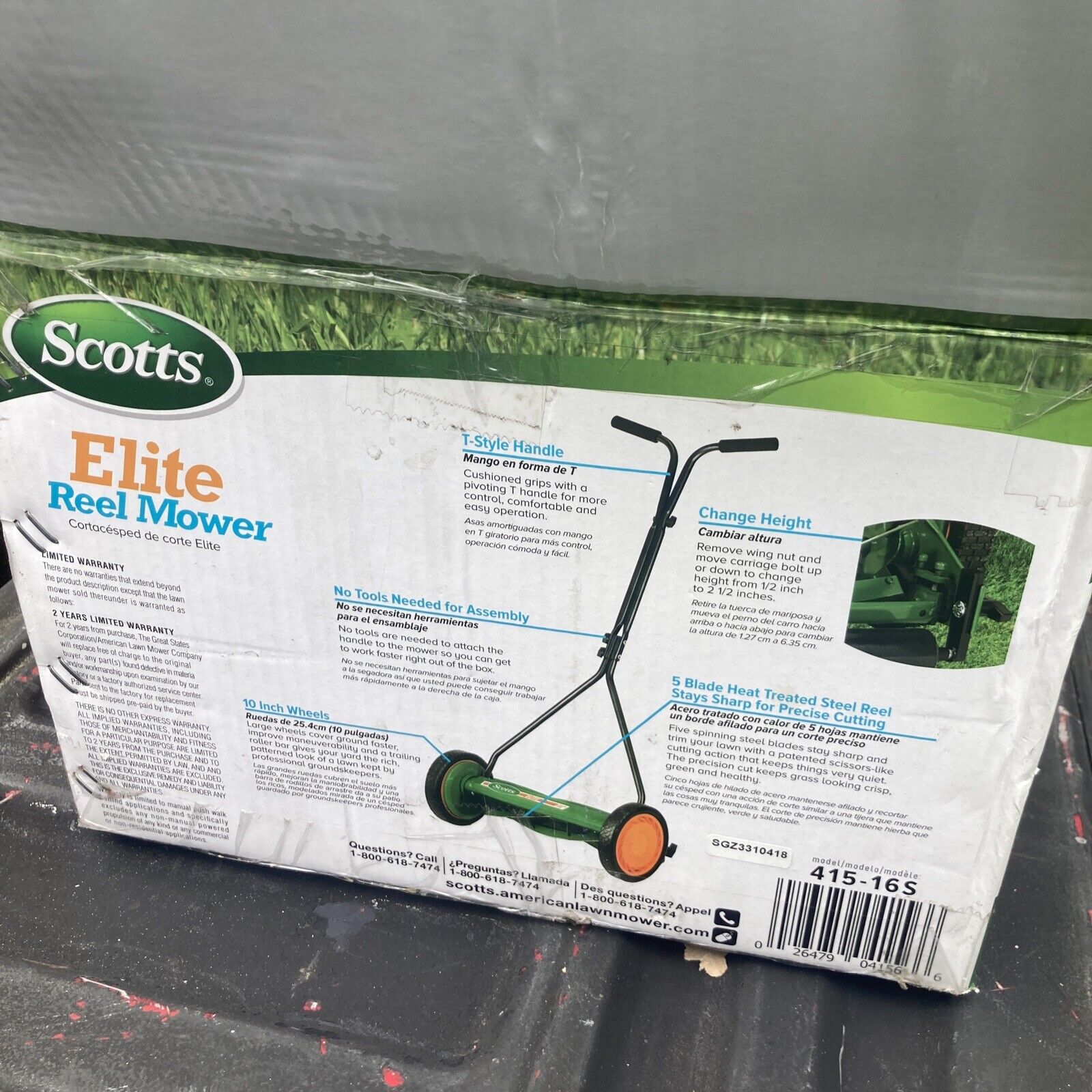 Scott's 16 in. Manual Walk Behind Push Reel Lawn Mower USED