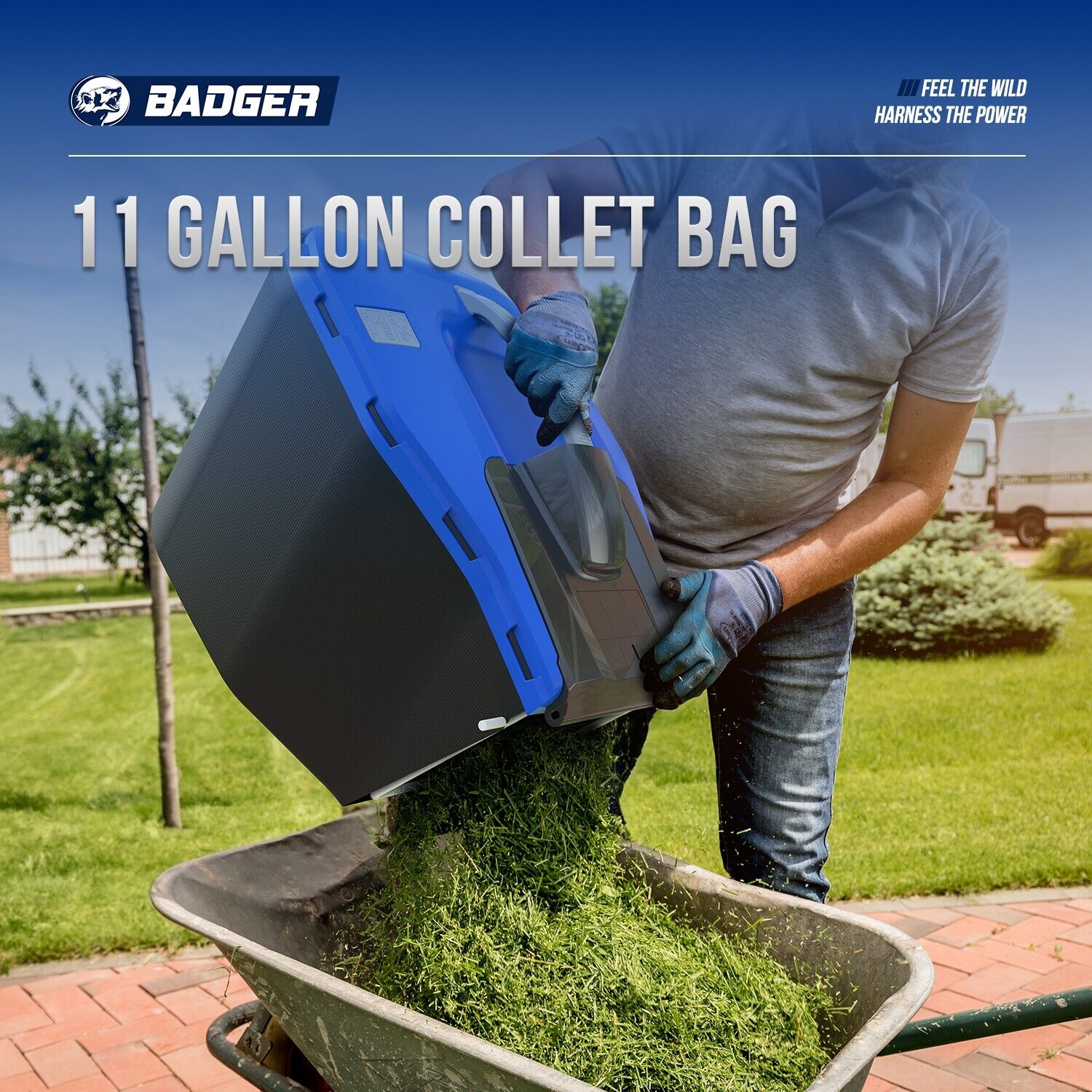 BADGER Lawn Mower 40V(20V*2)  Brushless 16 " Cordless, 5 Cutting Height