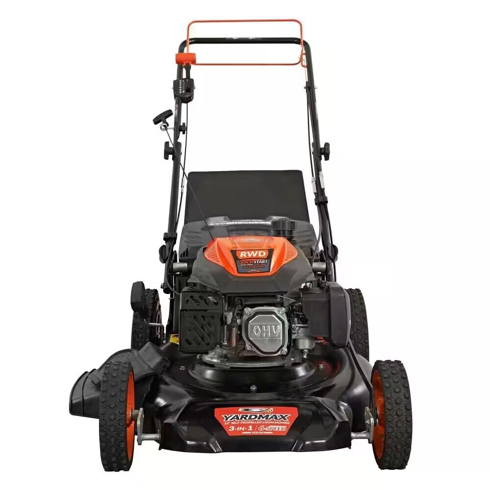 22 in. 201cc Self-Propelled Gas Lawn Mower - High Wheel 3-in-1, CVT, 6-Speed