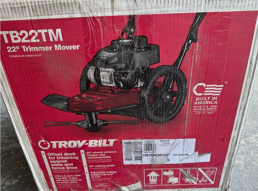 👨‍🌾 Troy-Bilt Walk Behind String Trimmer Mower, TB22TM 22 in. 140 cc Gas Red