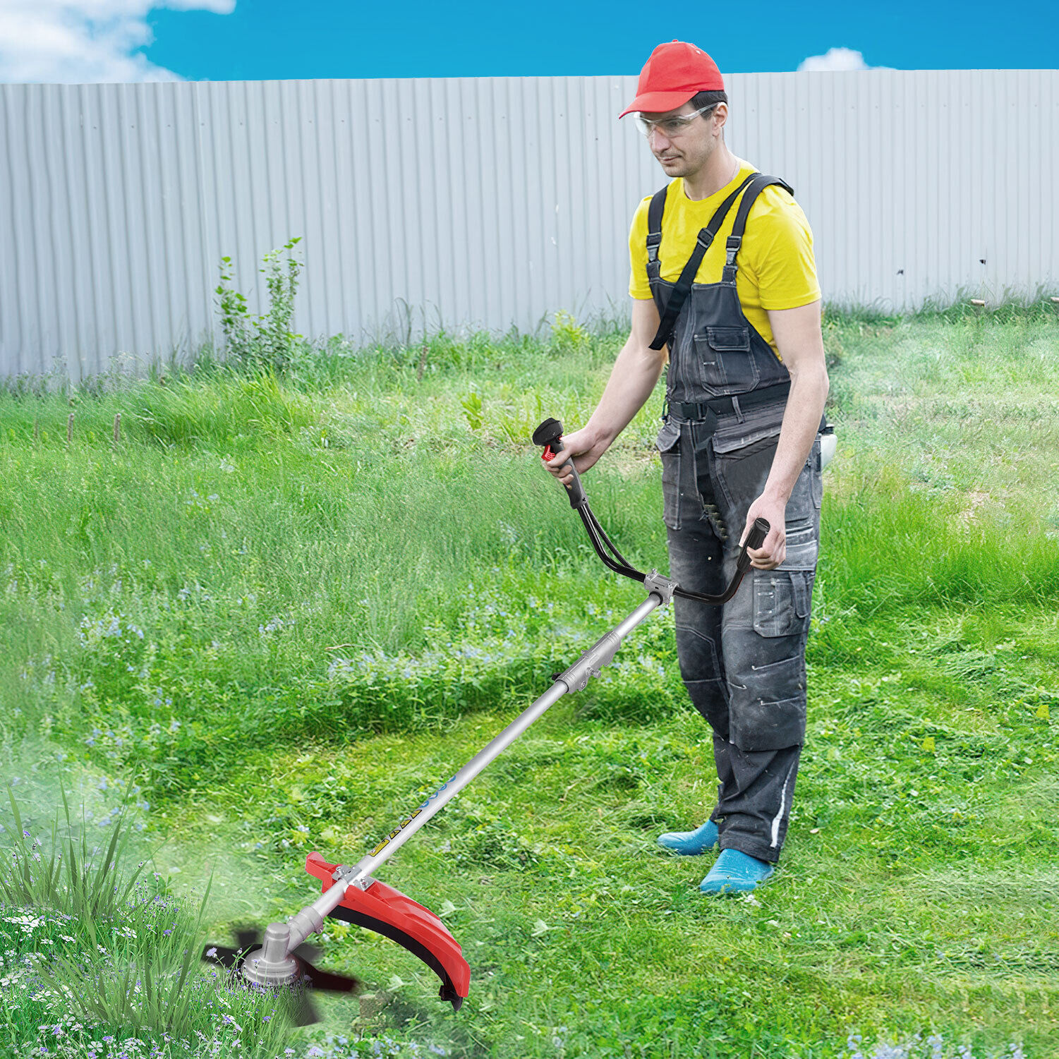 52CC 3-In-1 Gas String Trimmer Lawn Mower 2-Cycle Brush Cutter Weed Eater Wacker