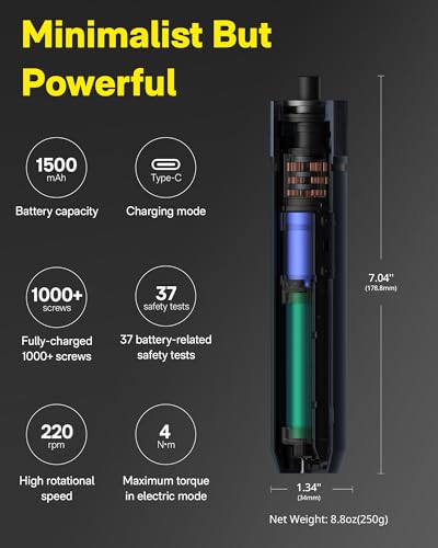 Cordless Electric Screwdriver Set with USB-C Charging