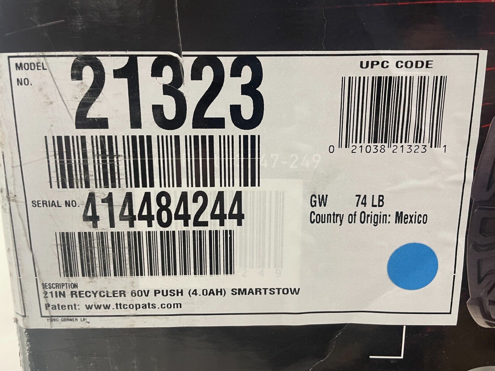 (NEW) Toro 21323 60V 21-in Cordless Push Lawn Mower (FREE SHIPPING)