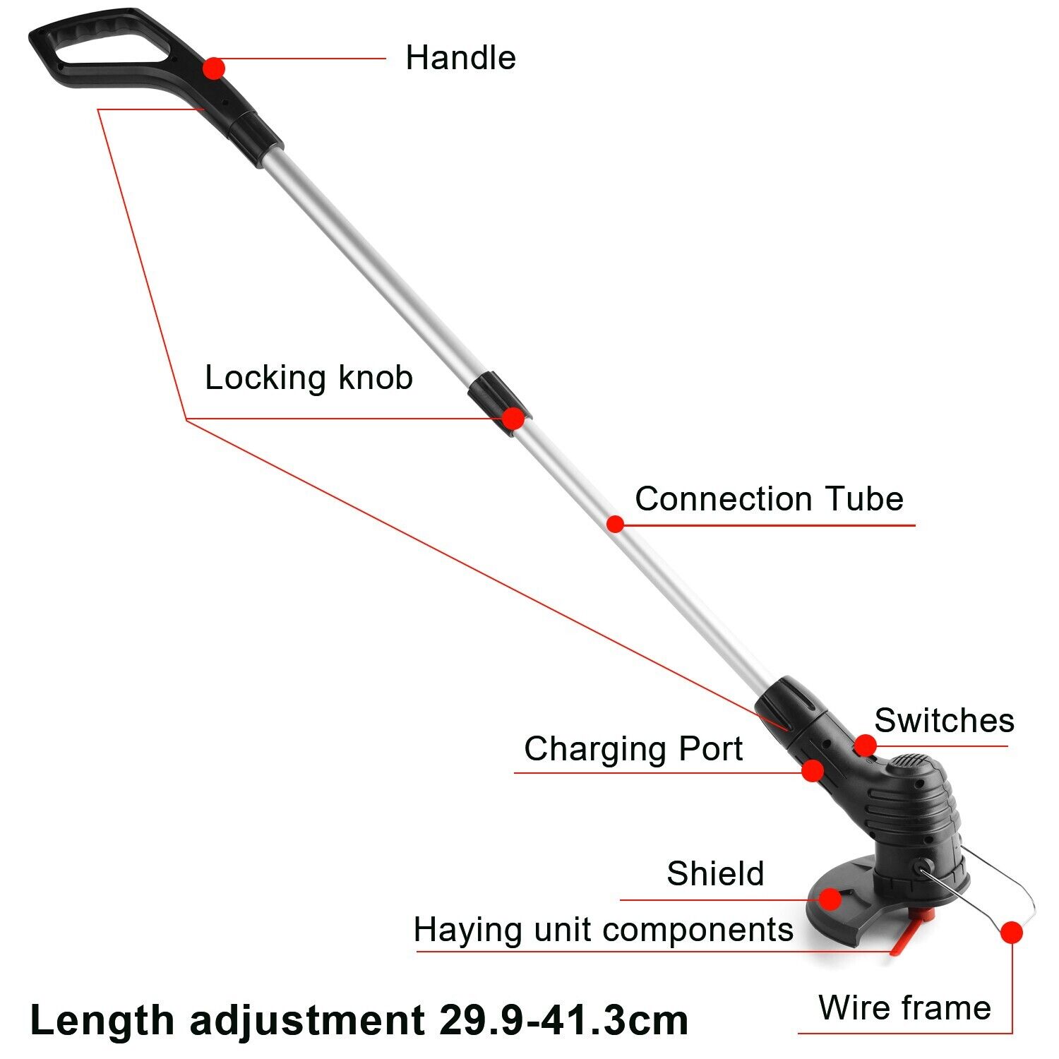 Electric Cordless Grass String Trimmer Lawn Edger Weed Wacker Cutter US STOCK