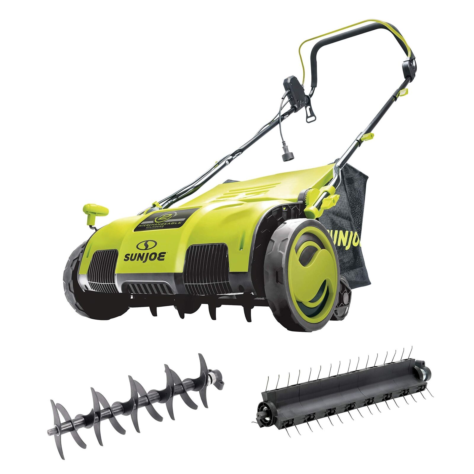 Restored Sun Joe AJ805E, 15-Inch, 13-Amp, Electric Dethatcher and Scarifier,