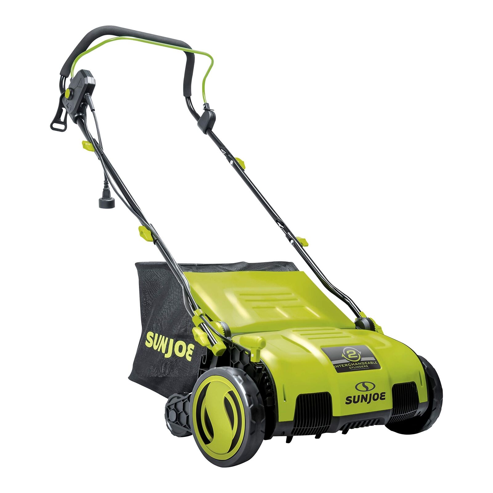 Restored Sun Joe AJ805E, 15-Inch, 13-Amp, Electric Dethatcher and Scarifier,