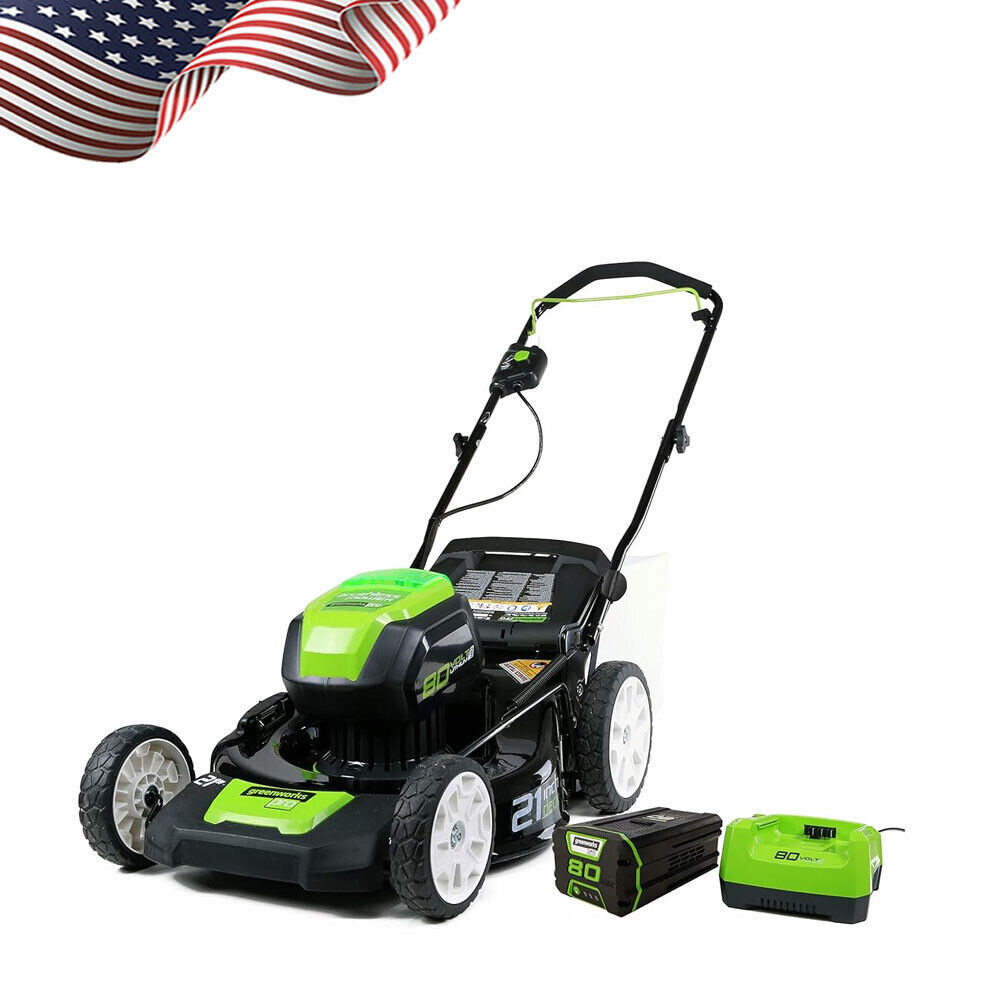 80 V 21 In Brushless Cordless Push Lawn Mower 60 Minute Rapid Charger Included