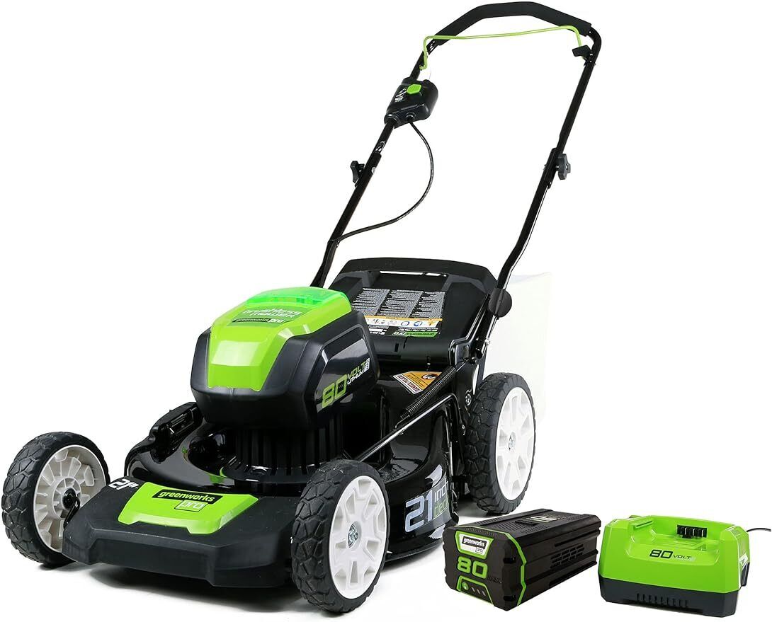 80 V 21 In Brushless Cordless Push Lawn Mower 60 Minute Rapid Charger Included