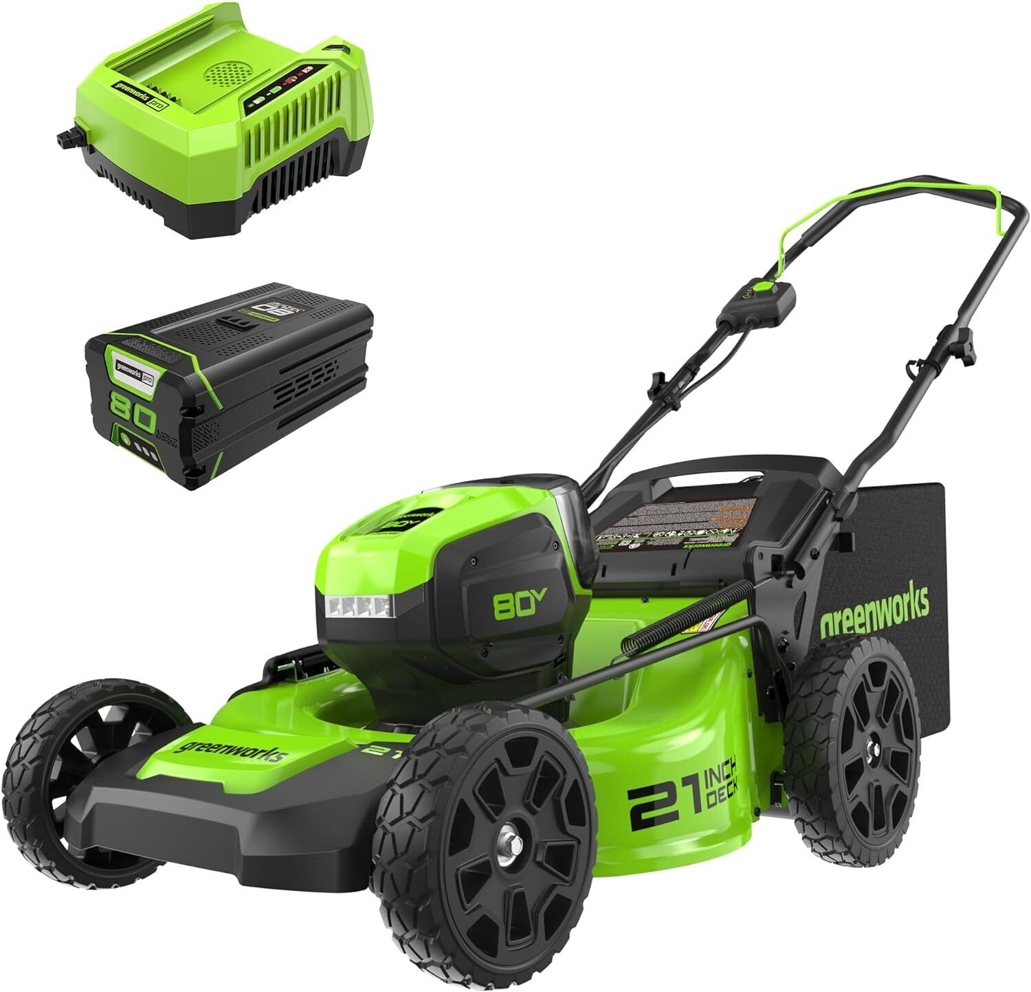 80 V 21 In Brushless Cordless Push Lawn Mower 60 Minute Rapid Charger Included