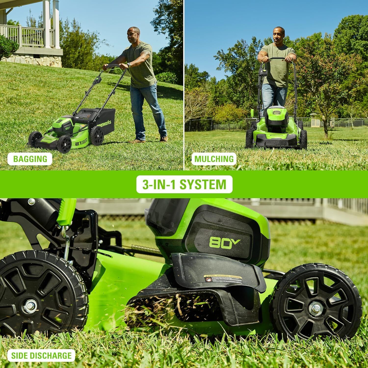 80 V 21 In Brushless Cordless Push Lawn Mower 60 Minute Rapid Charger Included