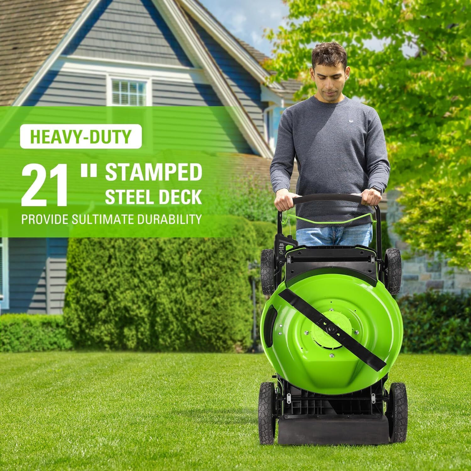 80 V 21 In Brushless Cordless Push Lawn Mower 60 Minute Rapid Charger Included