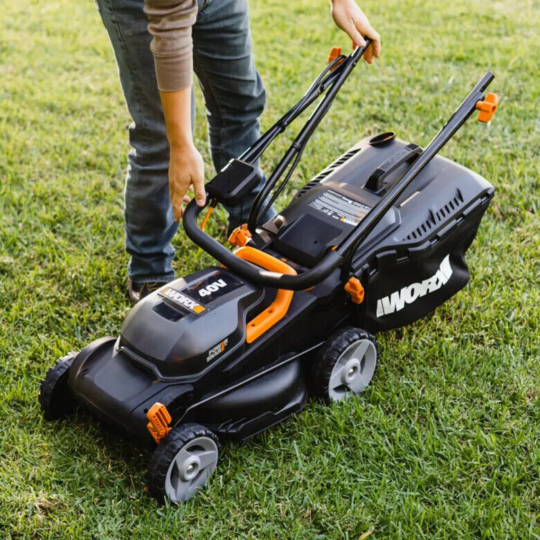 WG779 WORX 40V Power Share 4.0AH 14" Lawn Mower w/ Mulching & Intellicut - OB