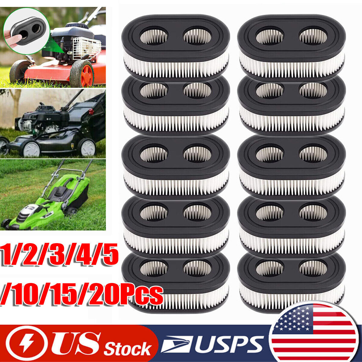 Air Filter Kits for Briggs And Stratton 798452 593260 5432 5432K Lawn Mower