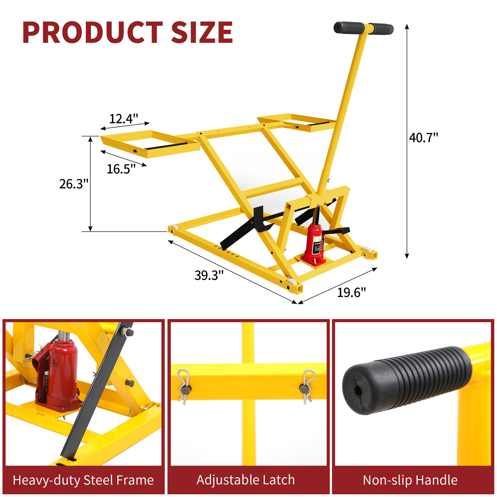 Lawn Mower Lift Jack for Tractors & ZeroRiding Lawn Mowers 550LBS Capacity