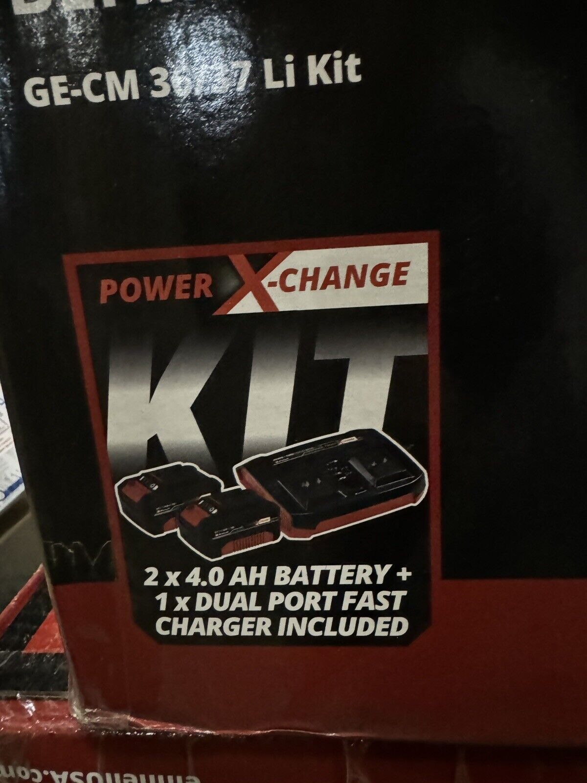 Einhell GE-CM 36 Volt Cordless 15 Inch Walk Behind Push Lawn Mower Kit