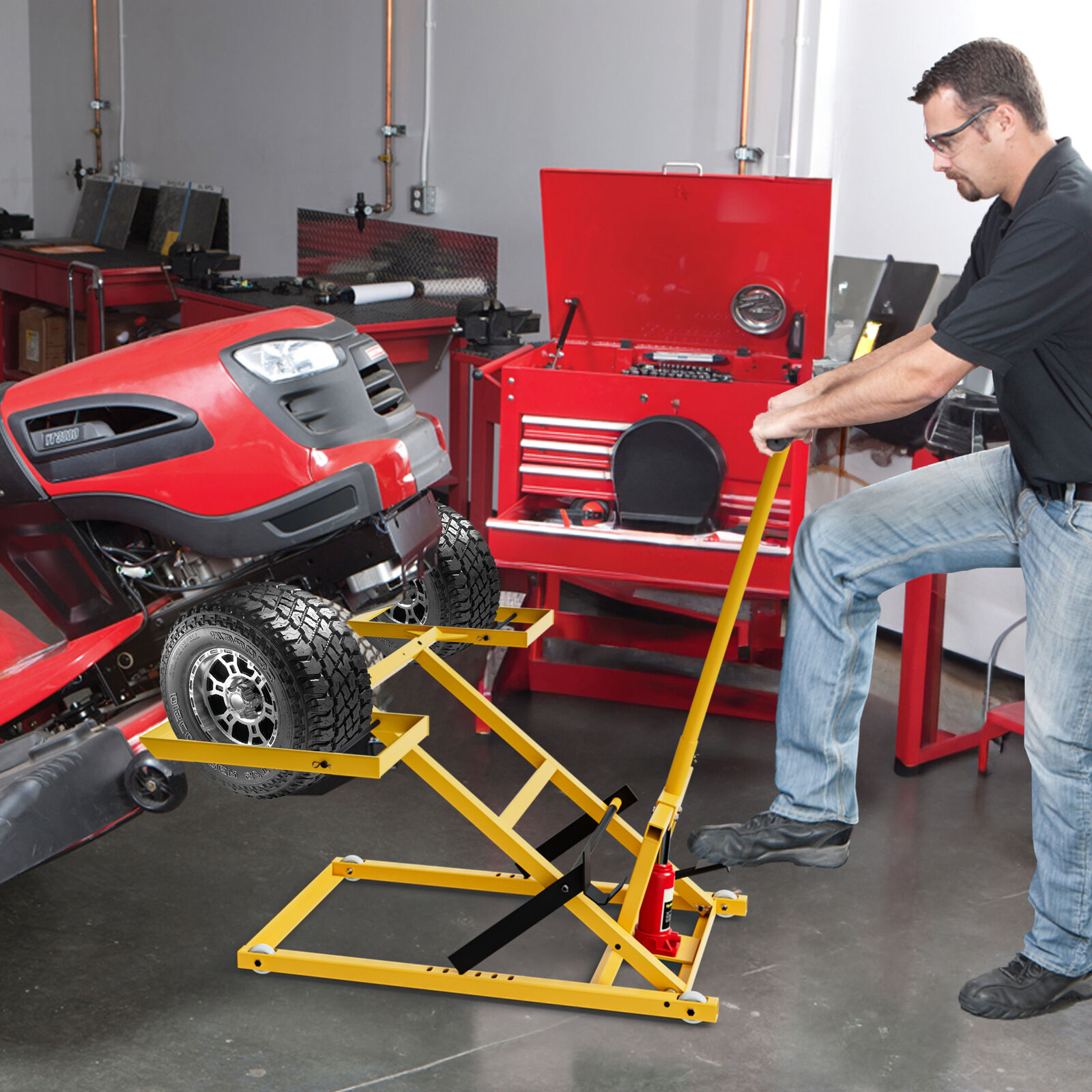 Lawn Mower Lift Jack for Tractors & ZeroRiding Lawn Mowers 550LBS Capacity