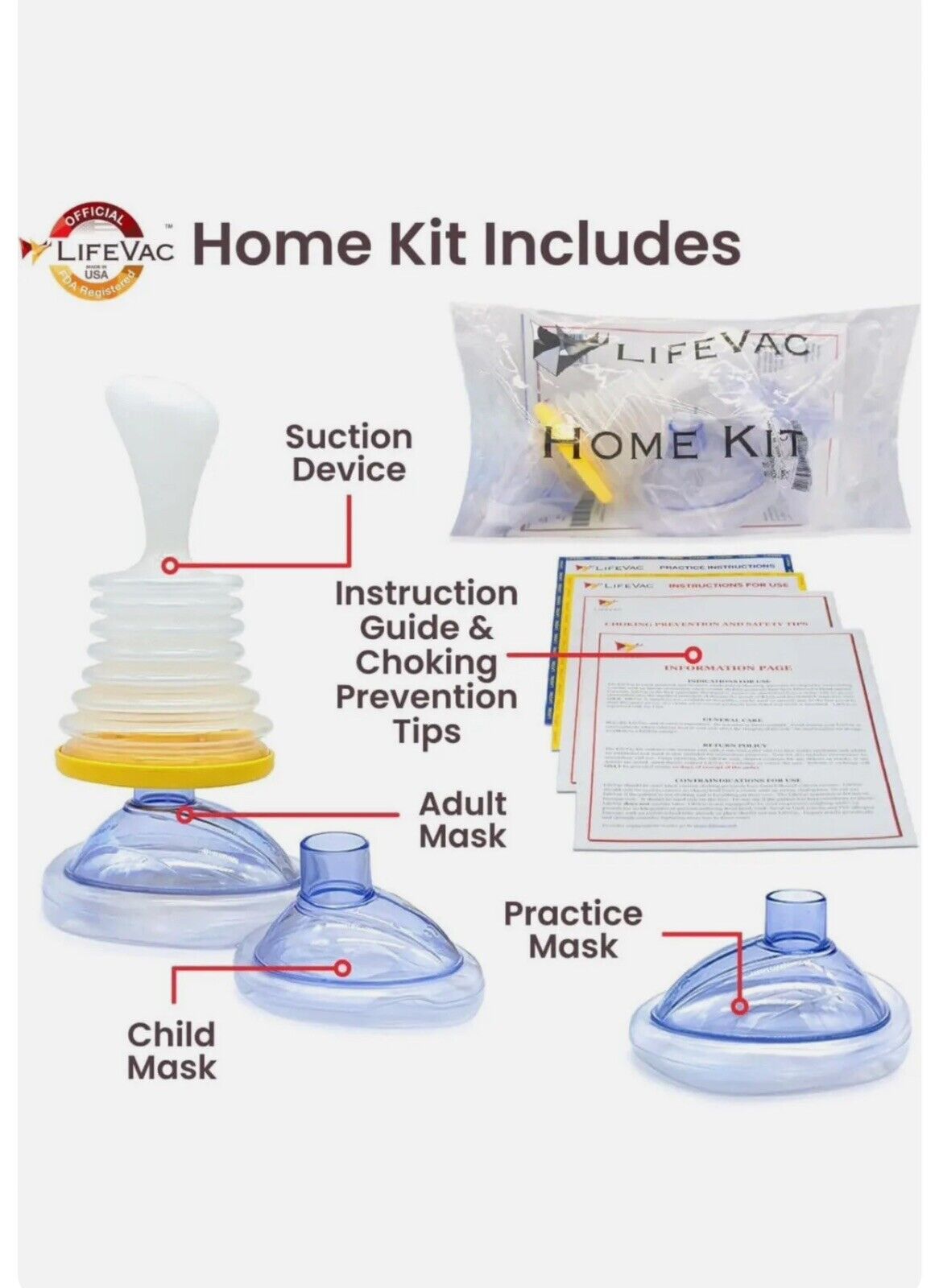 LifeVac Portable Suction Device for A Choking Emergency US
