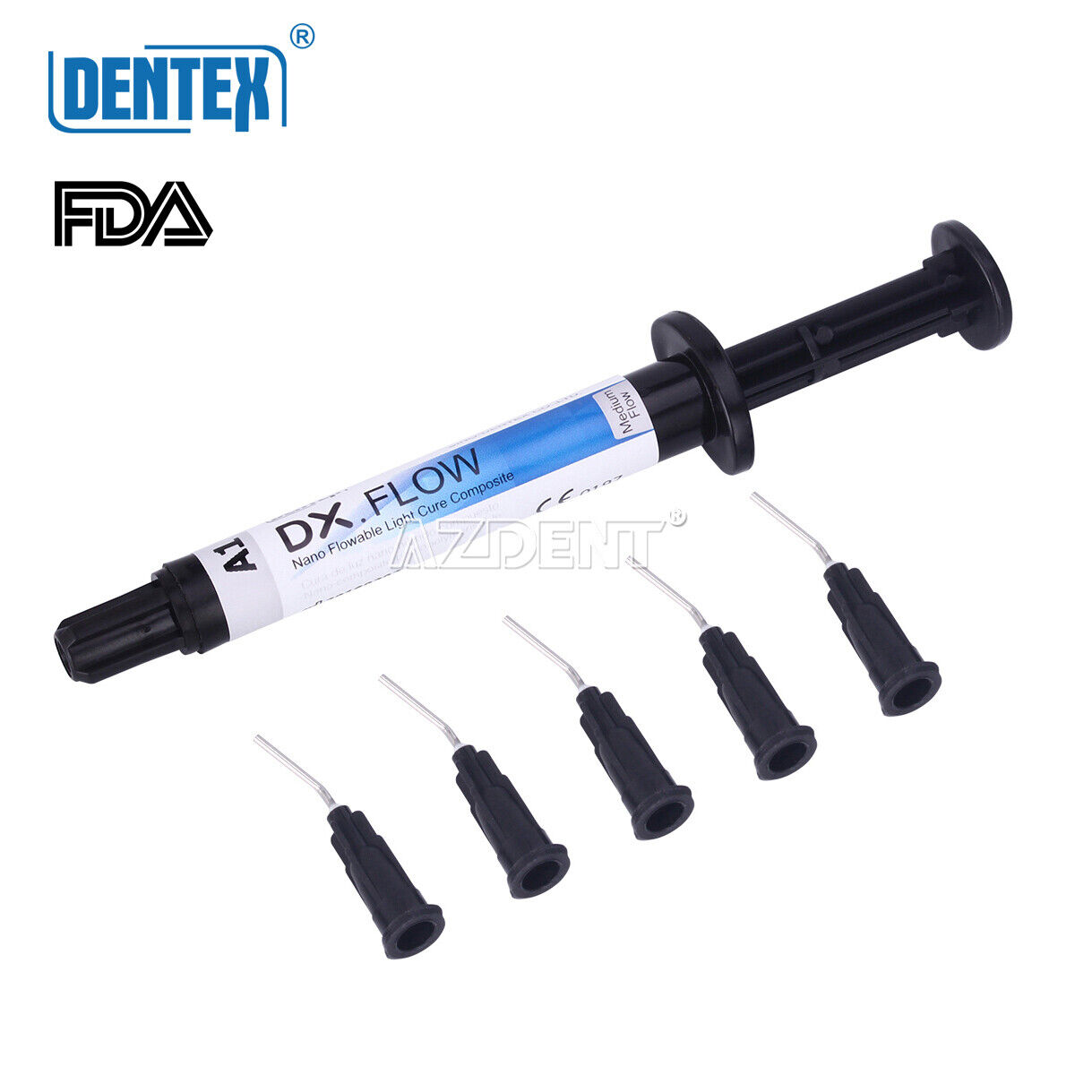 DENTEX Dental Flowable Light Cure Composite Resin Medium Flow A1/A2/A3 3g USA
