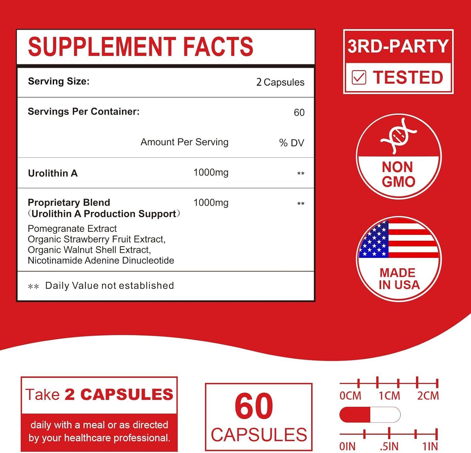 NEW***Liposomal Urolithin a Supplement 2000MG -Antioxidant Supplement with Organ