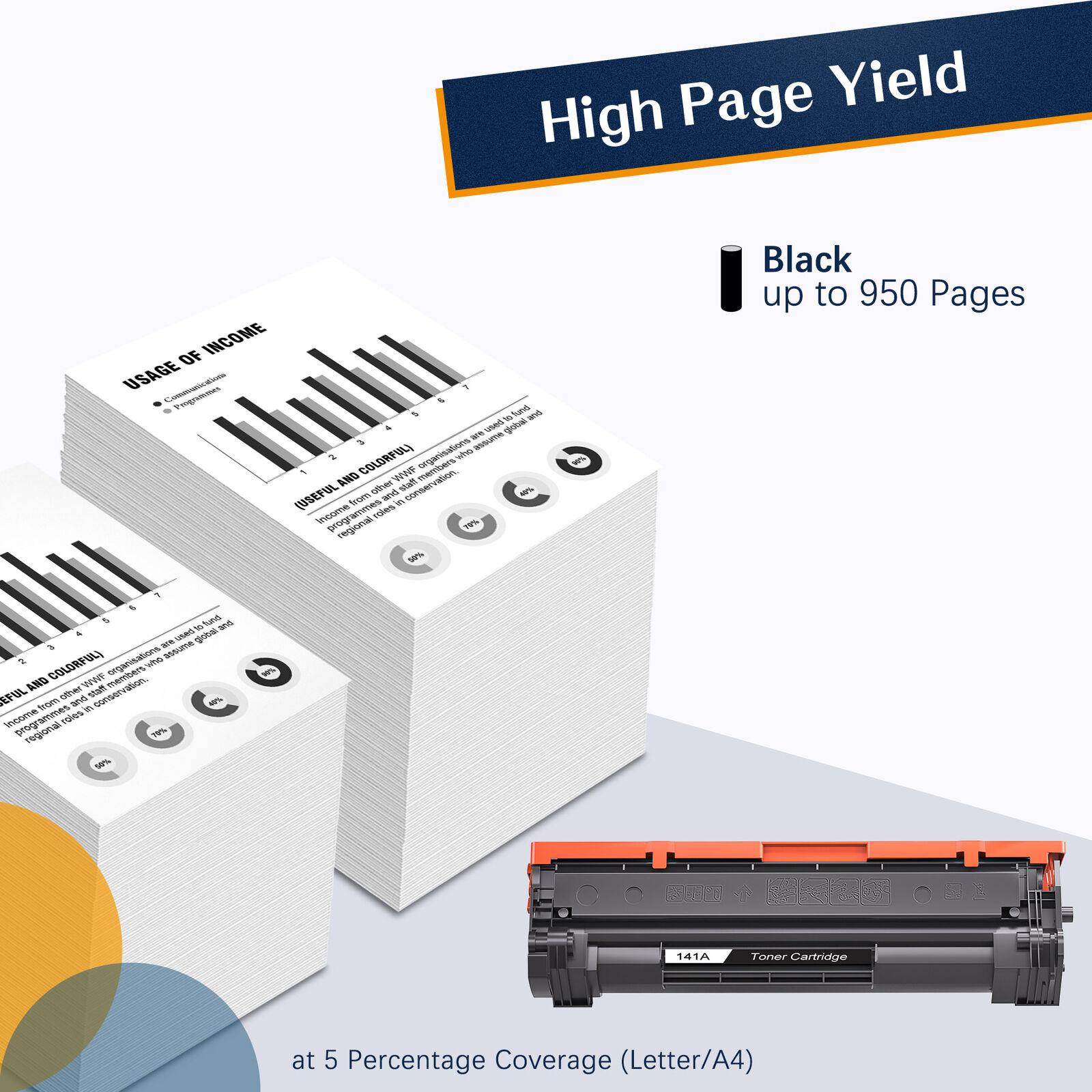 1PK 141A Black Toner Cartridge compatible with HP W1410A LaserJet M110w M140w