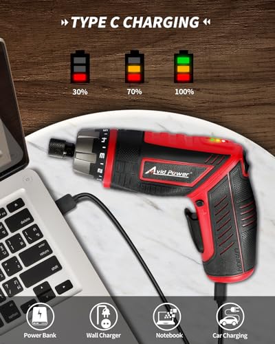AVID POWER Electric Screwdriver Set with 44pcs Accessories
