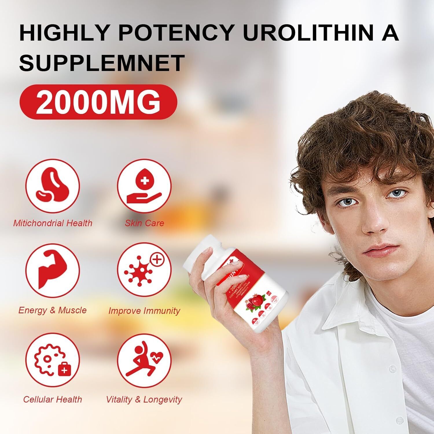 NEW***Liposomal Urolithin a Supplement 2000MG -Antioxidant Supplement with Organ