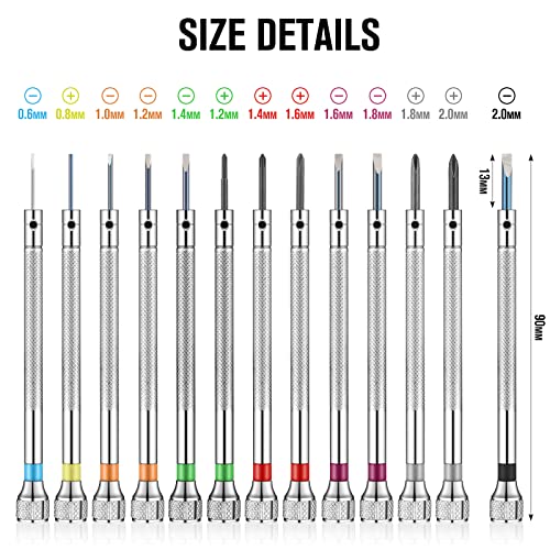 Precision 13-Piece Jewelers Screwdriver Set with Extra Blades