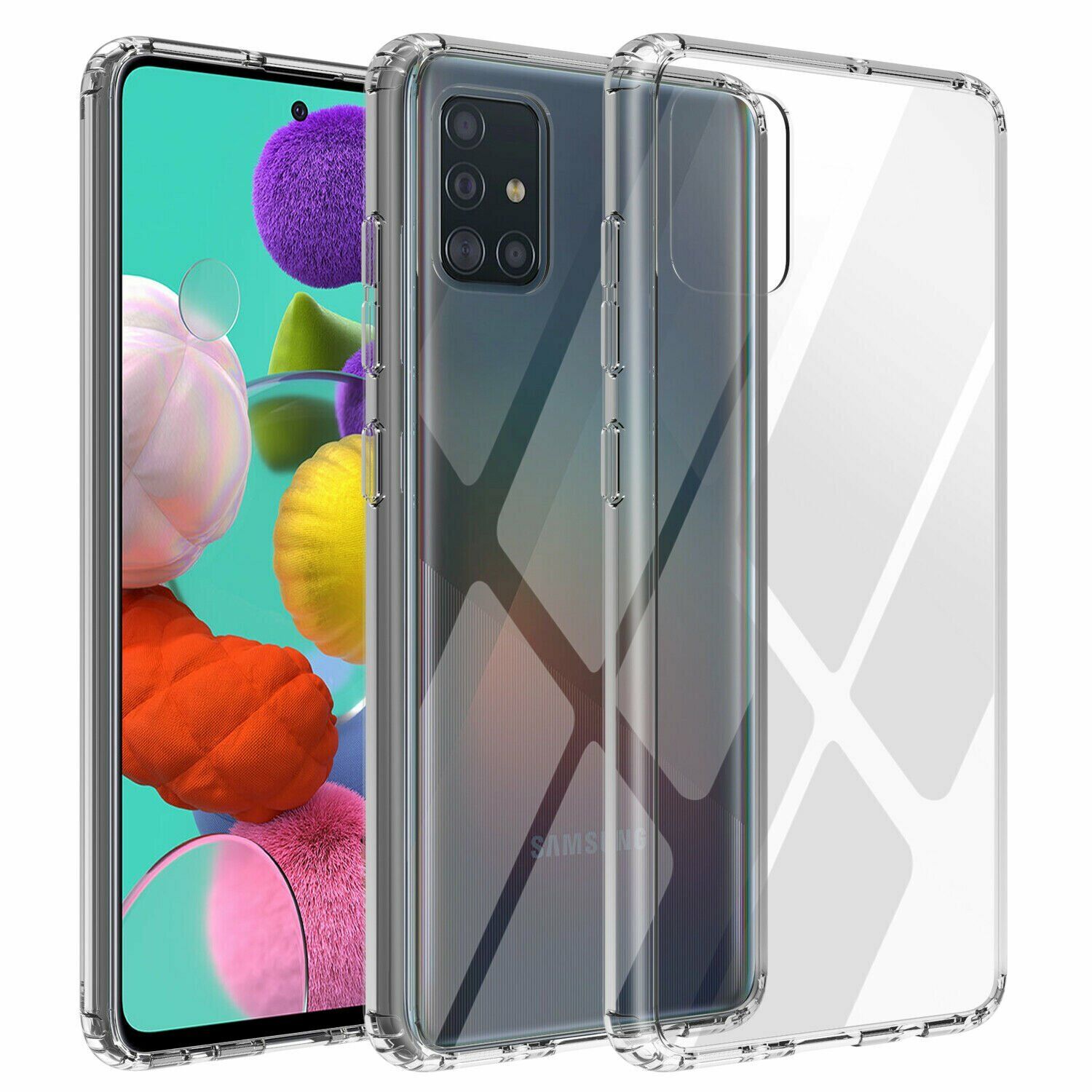 For Samsung Galaxy A51 A71 4G 5G Case Shockproof Hybrid Armor Clear Phone Cover