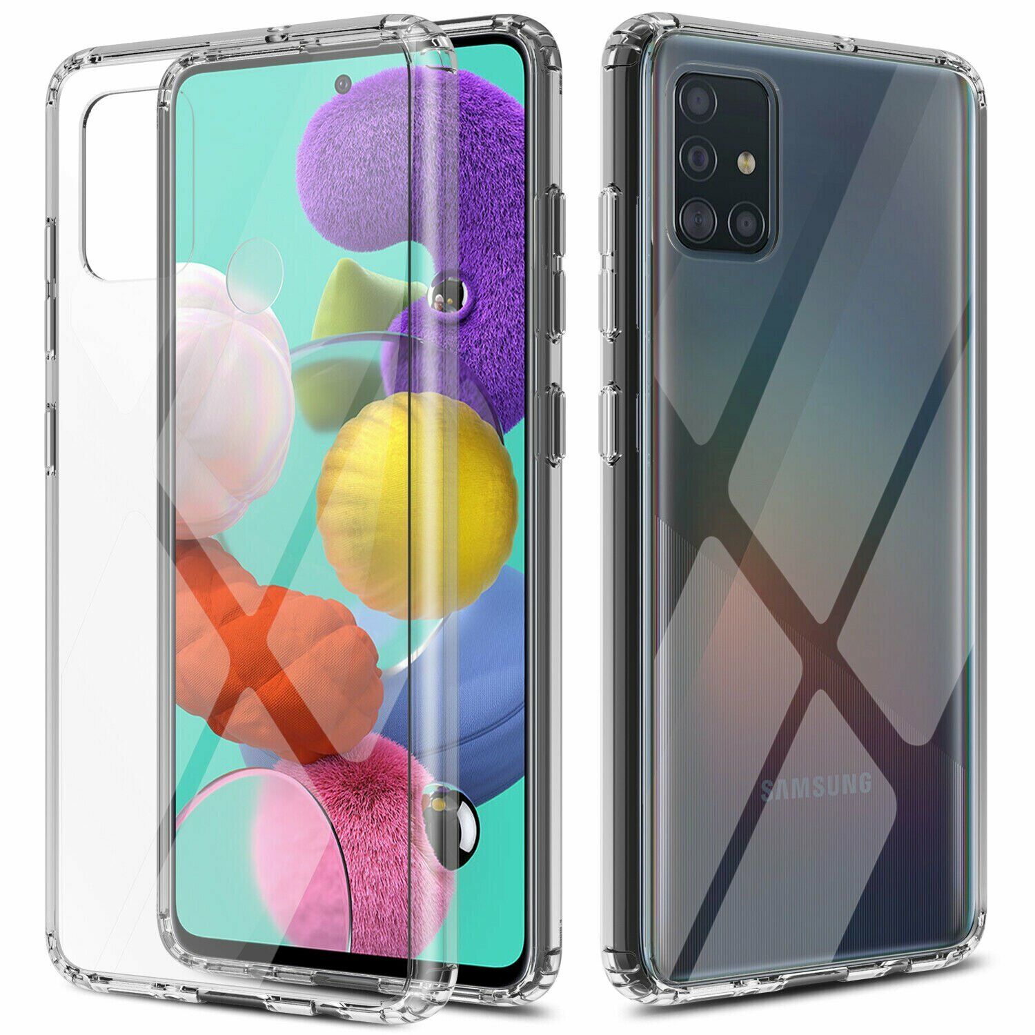 For Samsung Galaxy A51 A71 4G 5G Case Shockproof Hybrid Armor Clear Phone Cover