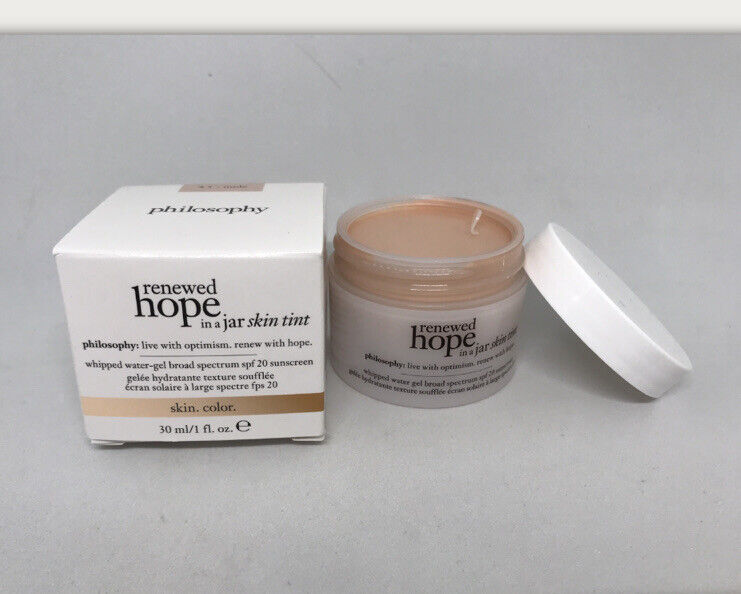 PHILOSOPHY RENEWED HOPE IN A JAR SKIN TINT TINTED MOISTURIZER 4.5 NUDE 1 OZ 