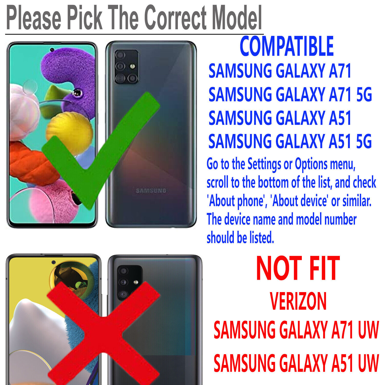 For Samsung Galaxy A51 A71 5G Phone Case Cover Kickstand + Tempered Glass Screen